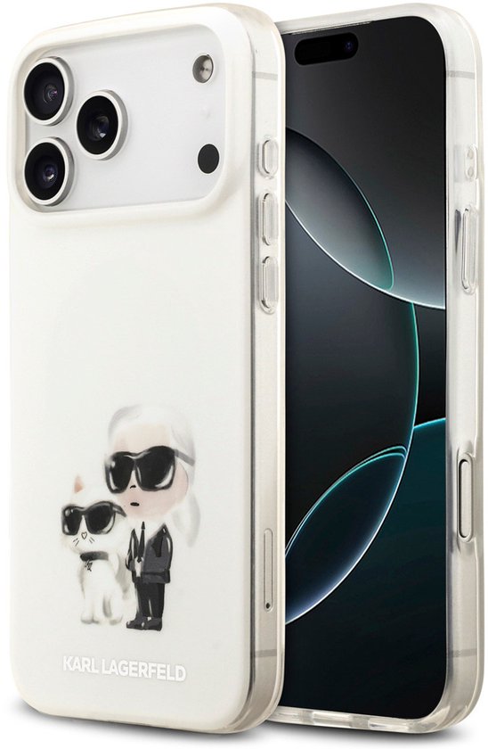 Coque arrière Karl Lagerfeld pour Apple iPhone 17 Pro Max en couleur White