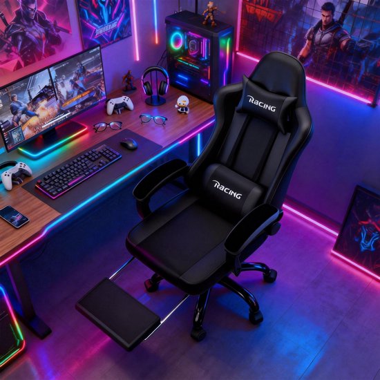 Elekiatech Gaming Stoel - Gamestoel mit 90°-170° Rugleuning