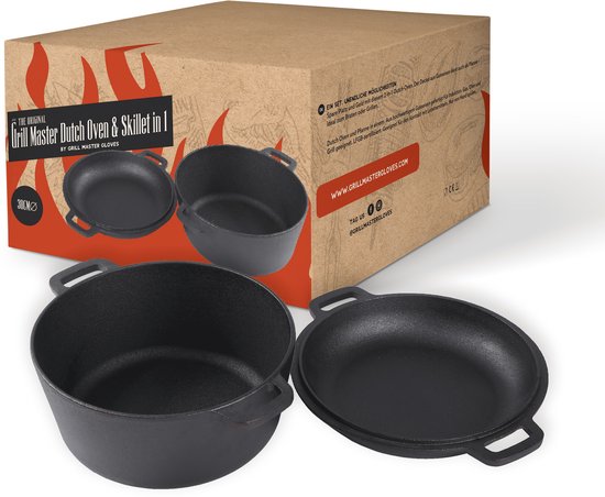 Libro De Cocina Dutch Oven Overmont De Hierro Fundido Esmaltado De 7 Litros Con Tapa Gris