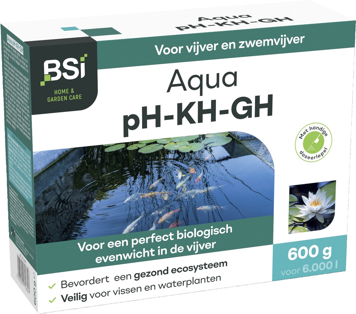 BSI - Aqua pH-KH-GH - Voor een perfect biologisch evenwicht in de vijver - 600 g voor 6.000 L
