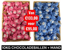 Georgie’s Chocolade [10KG] - Paas chocolade - Paas eieren - Chocoladeballen - Chocolade bulk - rieten mand - Ambachtelijke Chocolade - Kantoor chocolade - Pasen - Chocoladecadeau - Luxe Chocolade