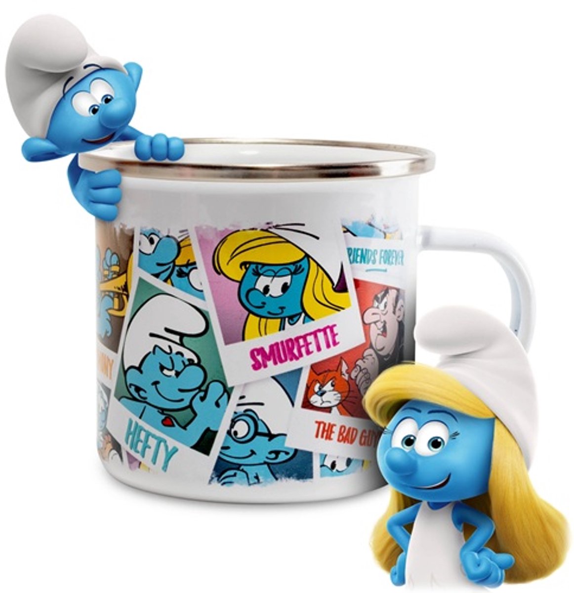 smurfen mok - emaille - 350 ML