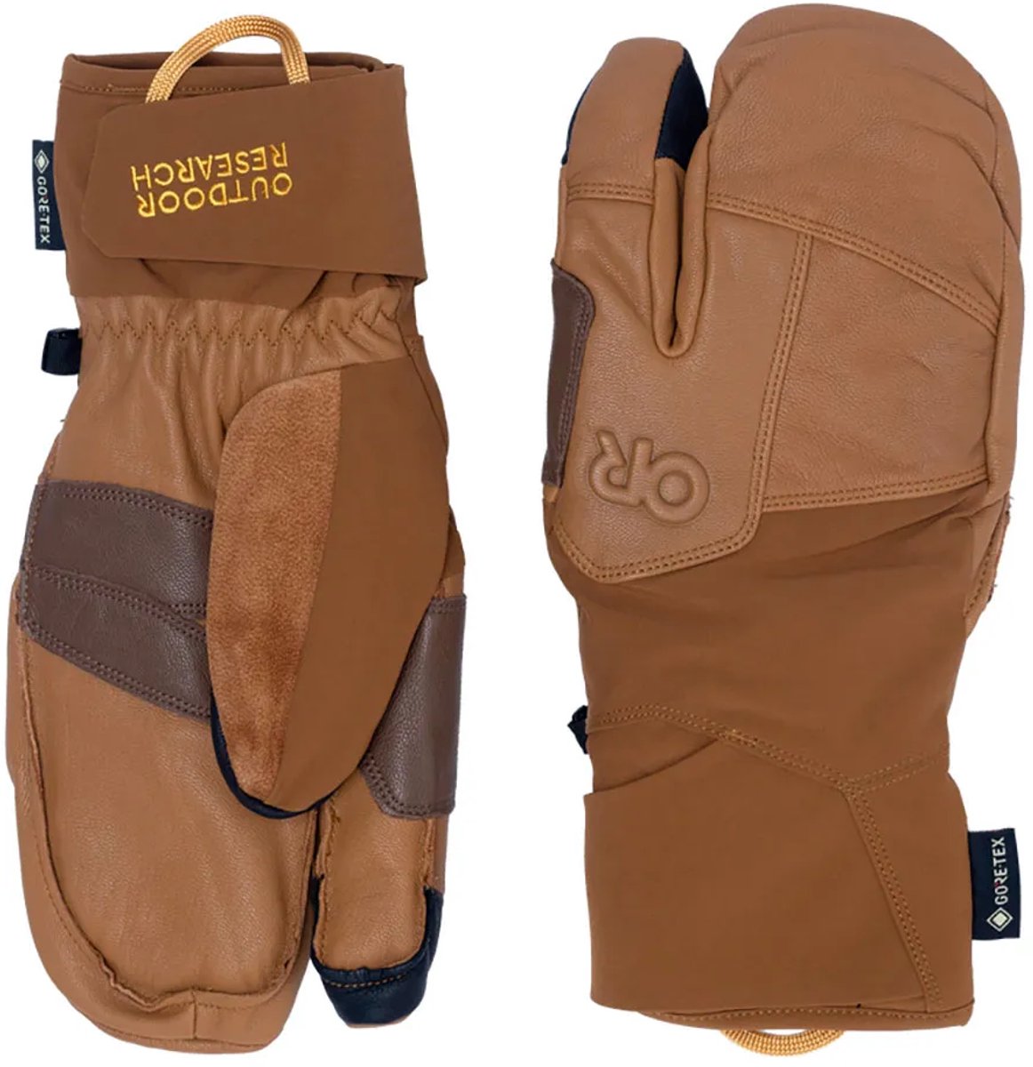 Outdoor Research Team Goretex 3 Finger Handschoenen Bruin XL Man,Vrouw