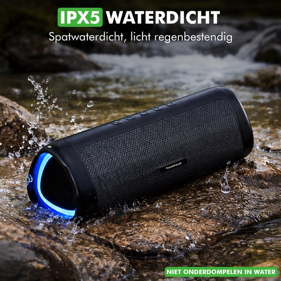 Travelhawk Bluetooth Speaker - Draadloos - IPX5 Waterproof - 24 Uur Lang Muziek Luisteren - Extra Bass - Zwart van Merkloos — afbeelding 4
