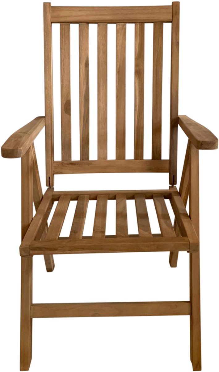 AXI Nuria Teak Verstelbare Tuinstoelen - Houten inklapbare tuinstoelen - 5 Standen - Set van 2 stuks - 100% Teak - 180 kg draagkracht - Tuin, terras of balkon van Merkloos — afbeelding 2