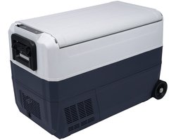 Volkstool® V50 Compressor Koelbox 50L - 12V 24V en 230 Volt - Koelen en Vriezen - Twee Temperatuurzones - Extra Compacte Wielen en Handvat - Digitaal Display - Ruime Elektrische Koelbox - Flexibel Indelen