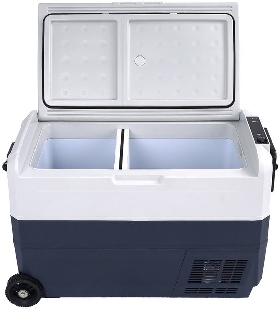 Volkstool® V50 Cool Freeze Box 50L - Elektrische Compressor Koelbox Dual Zone - Koelen en Vriezen (Self-Organising) met Twee Zones - Extra Slim Handvat en Compacte Wielen - Met Digitaal Display - Werkt op 12V en 230V - Eenvoudige Bediening van Merkloos — afbeelding 2