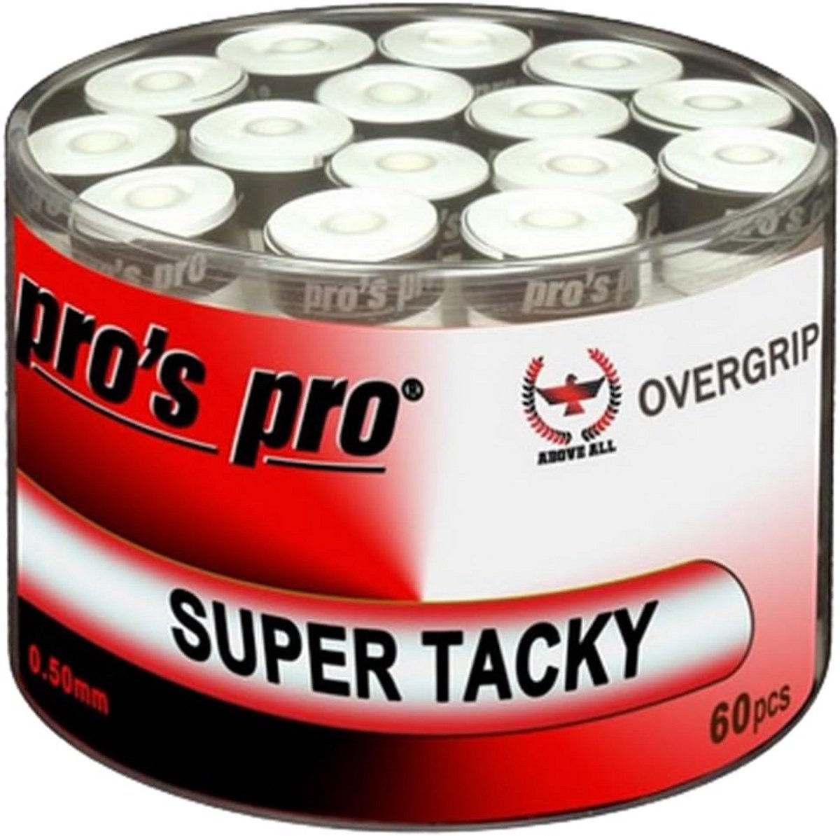 60x Extra Kleefkracht Overgrips voor Tennis, Squash en Badminton Rackets