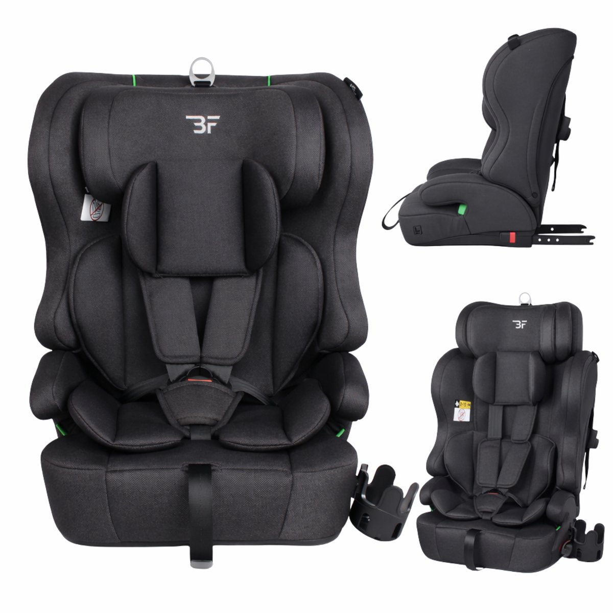 Cangaroo Jax Black Isofix 125-150 cm i-Size Booster l Cangaroo Jax Black Isofix 125-150 cm i-Size Booster l