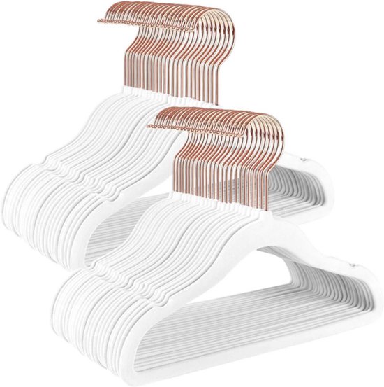 Clorox Witte plastic kleerhangers - 10 stuks | Ideaal voor dagelijks standaard gebruik | Twee accessoirehaken | Value Set
