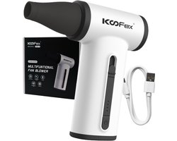 KooFex® FB6 Luchtblazer - Air Duster - 130.000RPM - Accu tot 120 min - Turbo Fan - Krachtige Handheld Blazer voor Reiniging van Elektronica, Haar, Auto & Werkplek
