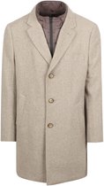 Suitable Coat Wol Twill Sand - Maat 54 - Heren - Mantels & coats
