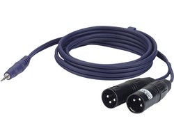 DAP Audio Aux naar XLR Overgangskabel 6m - Mini Jack stereo naar 2x XLR Male - 6m