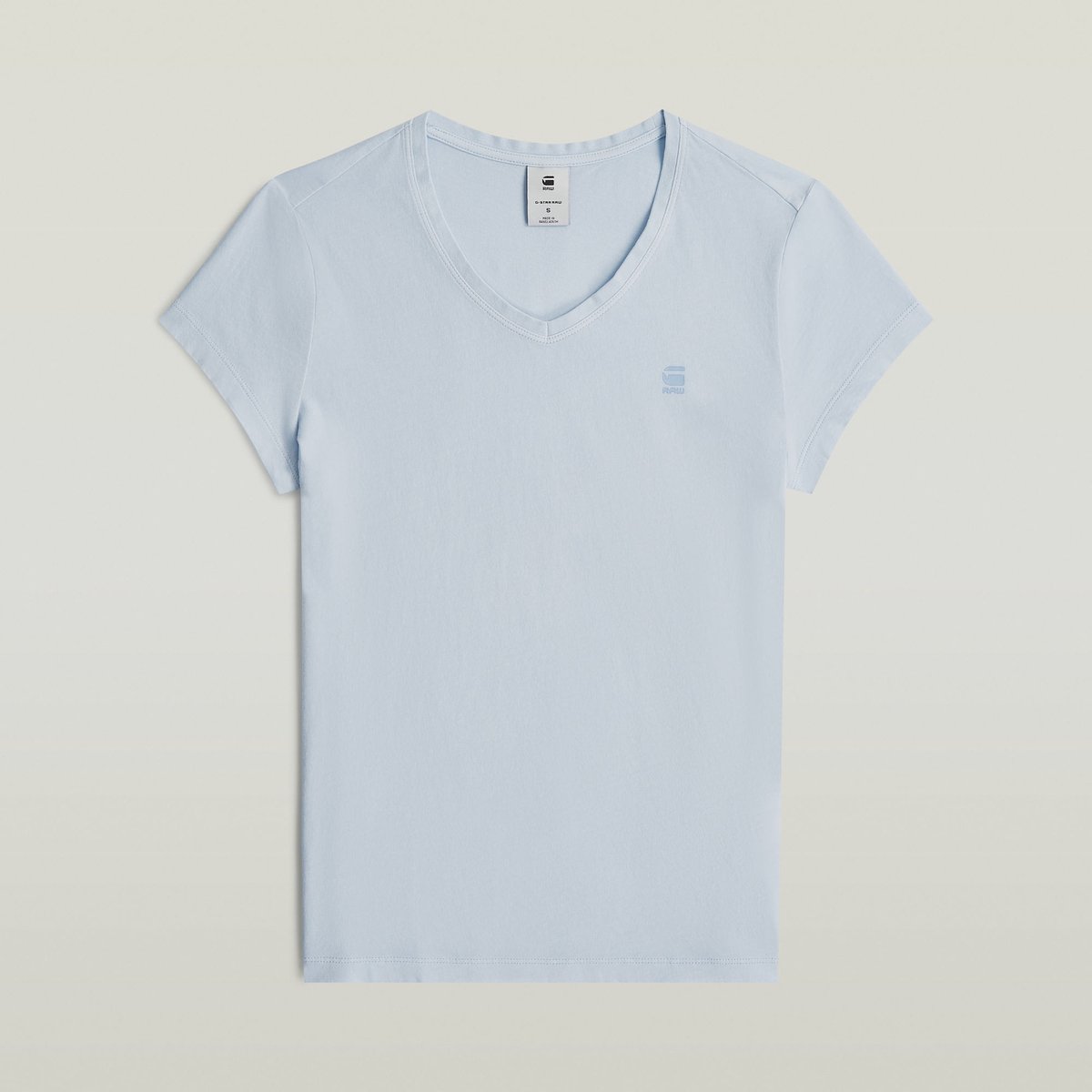 G-Star Overdyed eyben slim v t 2.0 wmn Dames Tops Lt Wave Gd