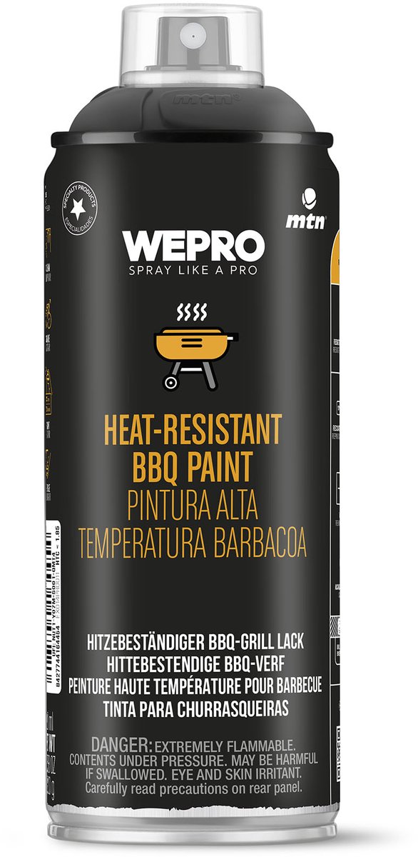 Spuitbus BBQ en Stove Lak MTN WEPRO 400ML