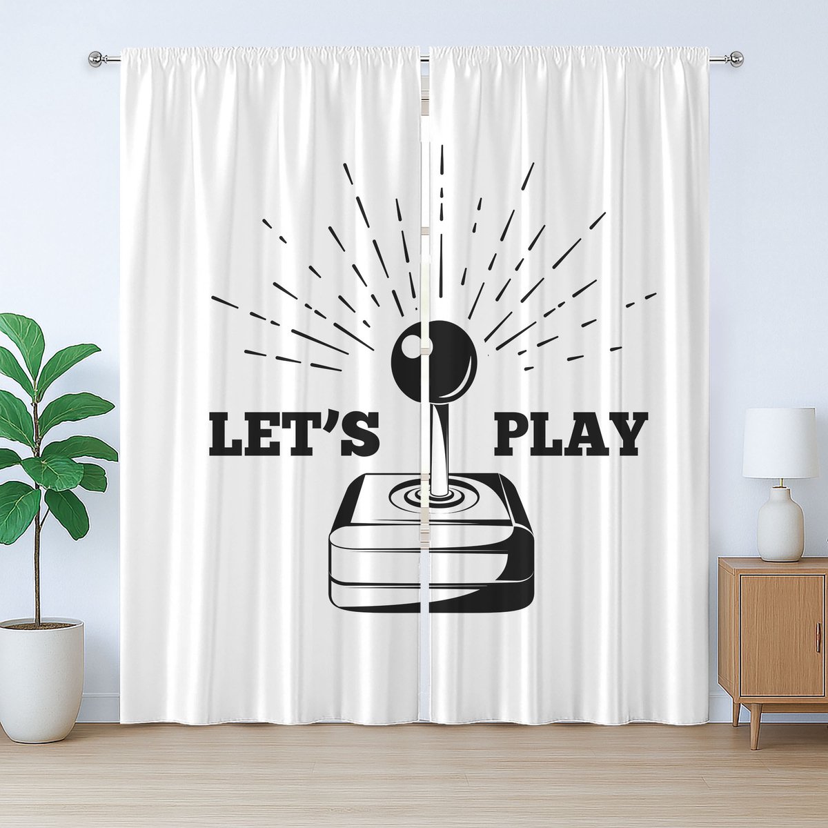 ABAKUHAUS Gaming Rustiek Gordijn, 80 Arcade Games Kamerartikelen, met Bandjes, Lusjes en Haken voor de Woonkamer, 280 x 175 cm, Antracietgrijs