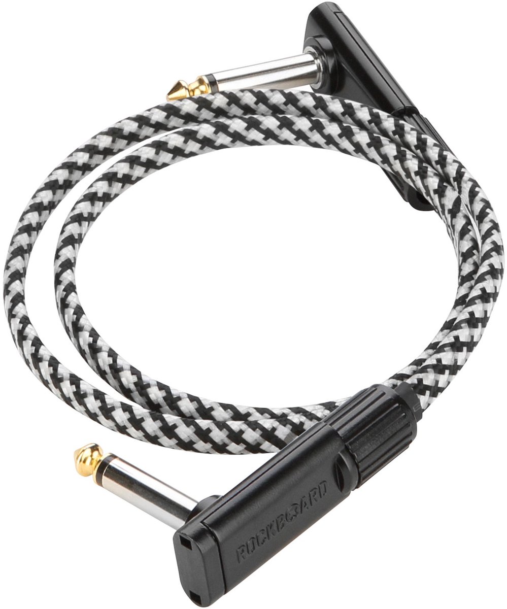RockBoard Tweed Series Flat Patch Cable Salt&Pepper 60 cm