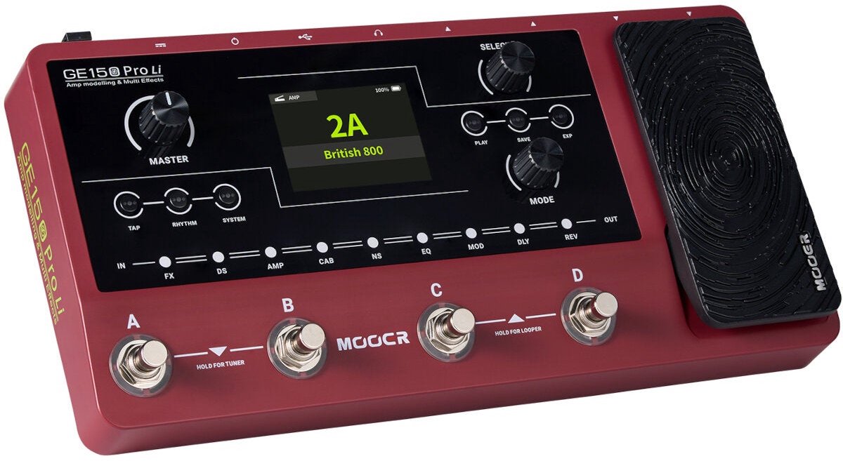 Mooer GE150 PRO Li - Amp Modeling & Multi Effects met ingebouwde accu