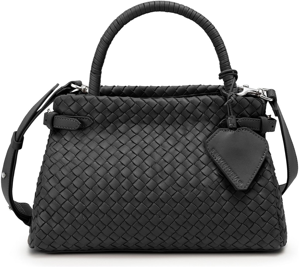 LES VISIONNAIRES Issac Weave Handtas Leder 31 cm - Dames - black