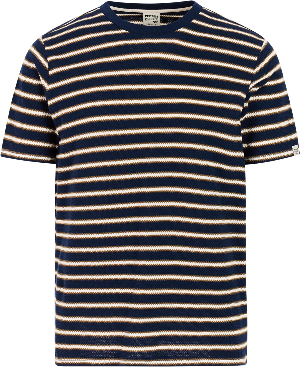 Protest PRTCalow T-shirt Heren Korte mouwen Ronde hals Normale pasvorm Marineblauw