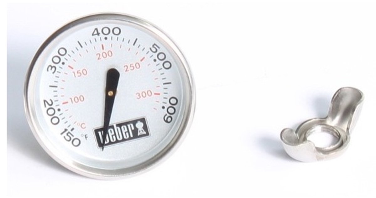 Weber Thermometer met vleugelmoer voor houtskoolbarbecue