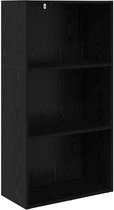 vidaXL Boekenkast 60x30x189 cm spaanplaat zwart eikenkleurig, boekenplank, boekenkast, boekenrek, opbergkast, boekenplank, opbergrek, opbergplank