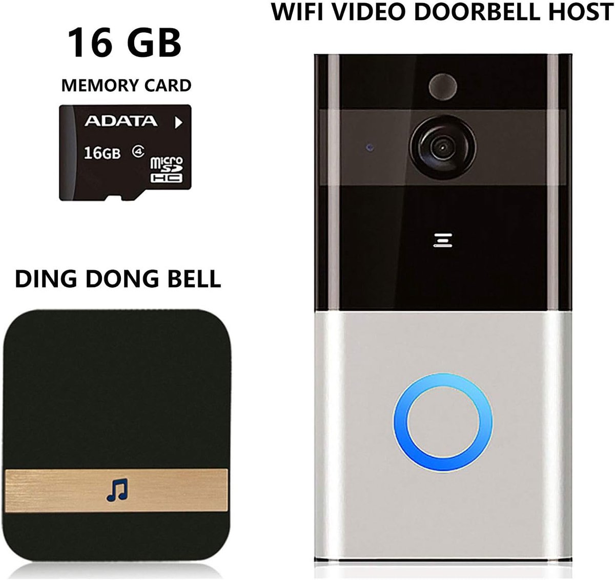 iFoulki Draadloze HD Videodeurbel met Bewegingsdetectie - iFoulki - €49,90