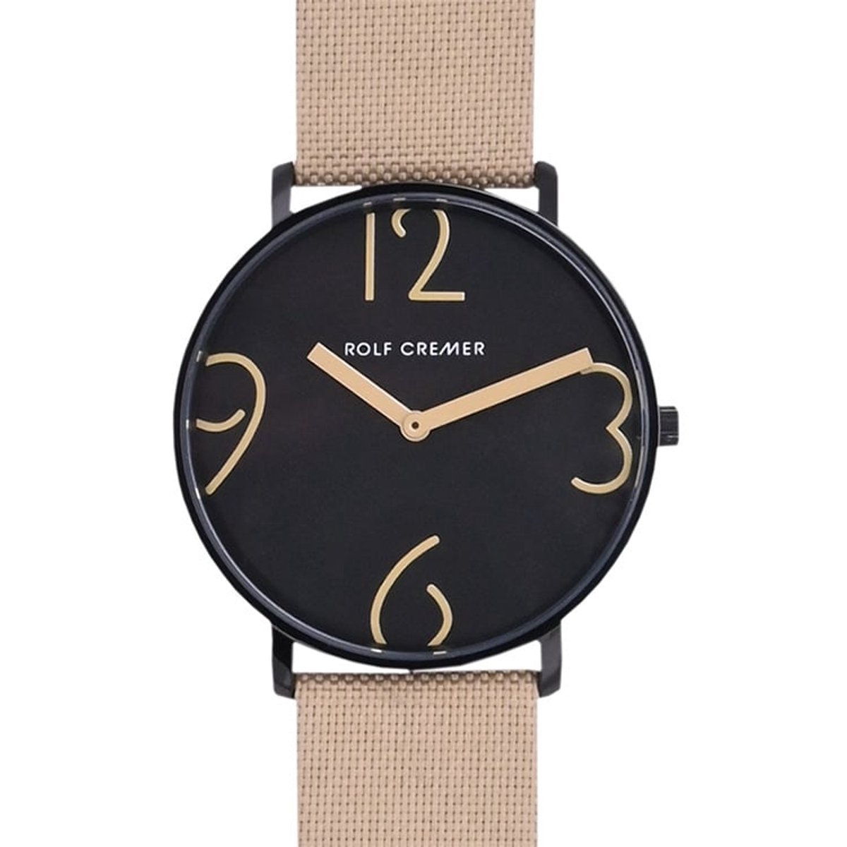 Rolf Cremer Flat 44 Beige 504820 Design Horloge XL - 44mm