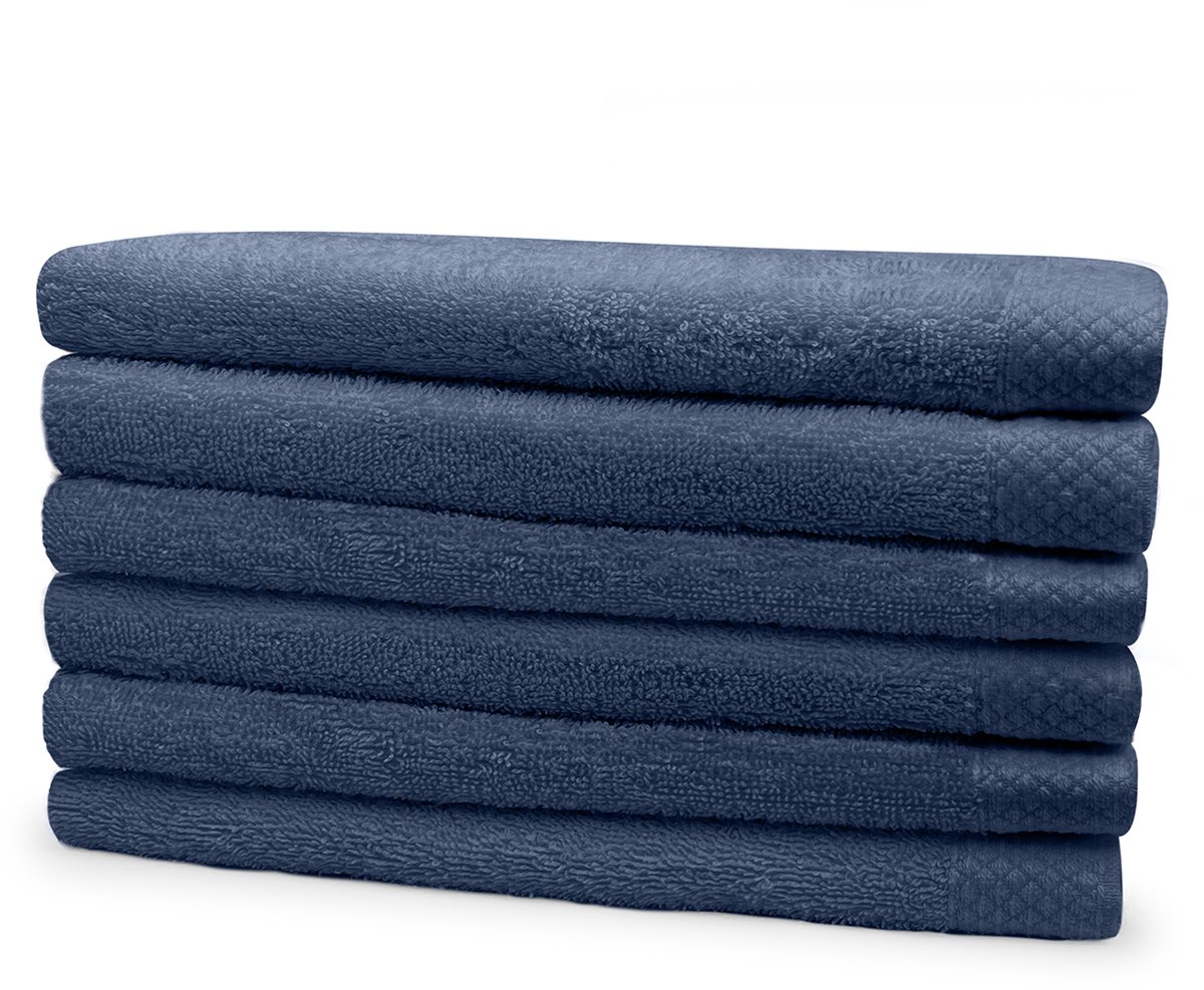 Eleganzzz Handdoeken Set - Set van 6 - Badhanddoeken 70x140cm - Badlakens - Handdoek - 420 gr/m2 - 100% Katoen - ocean blue