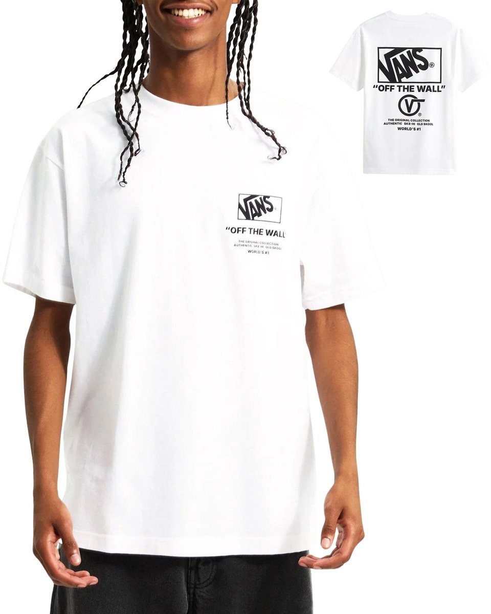 Vans Stacked Hi SS Shirt Heren Wit