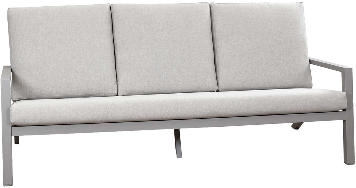 Loungebank Bezano | 3-persoons | Taupe & Champagne | Aluminium