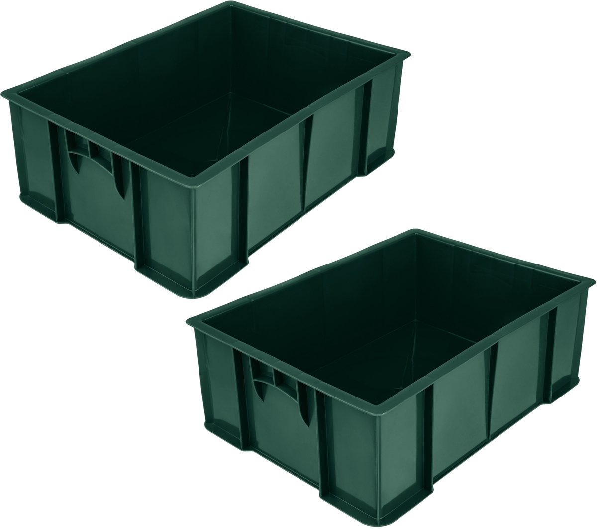 Garronda Vleeskrat 49x36x17 cm – Voedselveilig – 2 stuks – Groen – GD-CRI-CratePlina