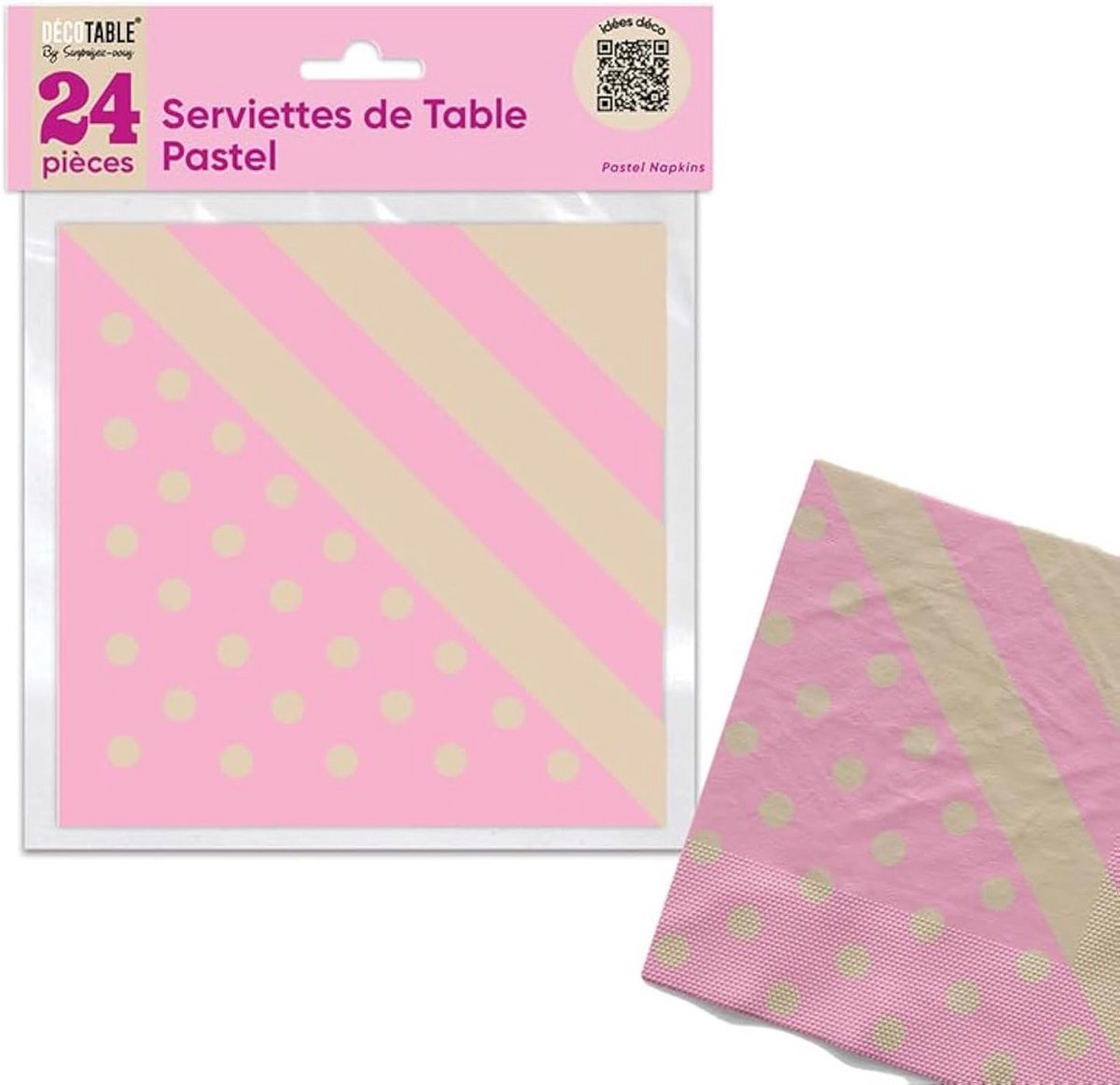 Servetten Pastel Roze - 24 Stuks