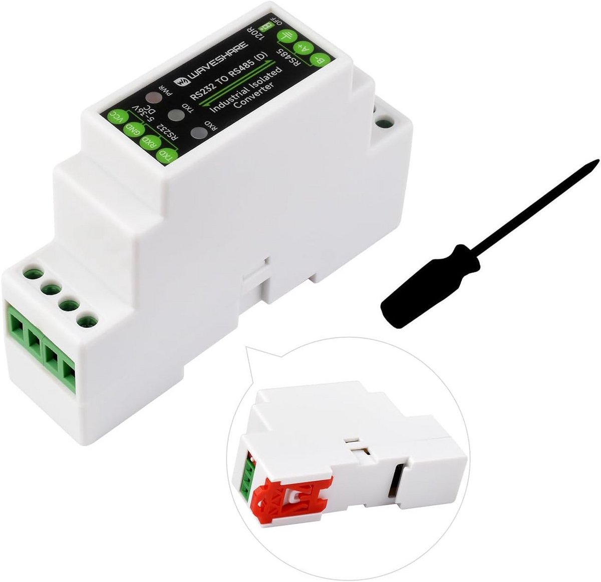 RS232 naar RS485 Converter met Isolatie en Bliksembeveiliging