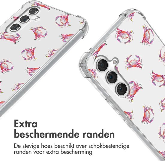 Coque iMoshion adaptée pour Samsung Galaxy A54 (5G) avec cordon - Coque Design iMoshion avec cordon - Multicolore / Aquarelle Crabe