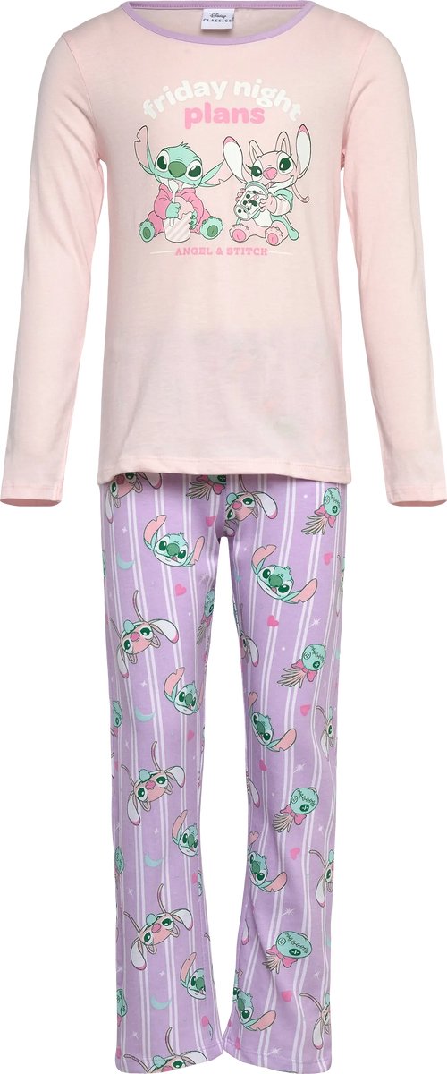 Disney Lilo en Stitch pyjama - Roze - Meisjespyjama - 100% katoen multi colour