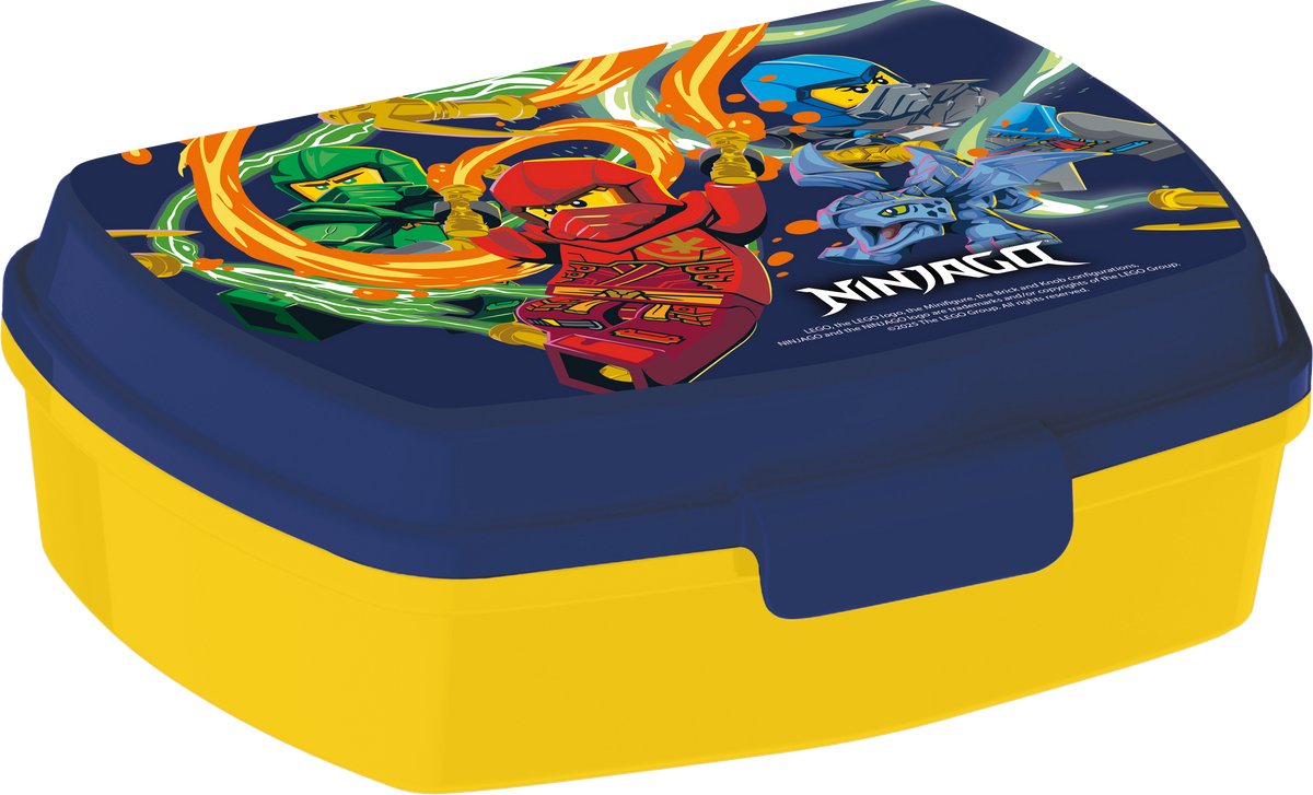 LEGO Ninjago Lunchbox – Compacte broodtrommel voor kinderen vanaf 4 jaar – Luchtdicht – BPA-vrij – Donkerblauw