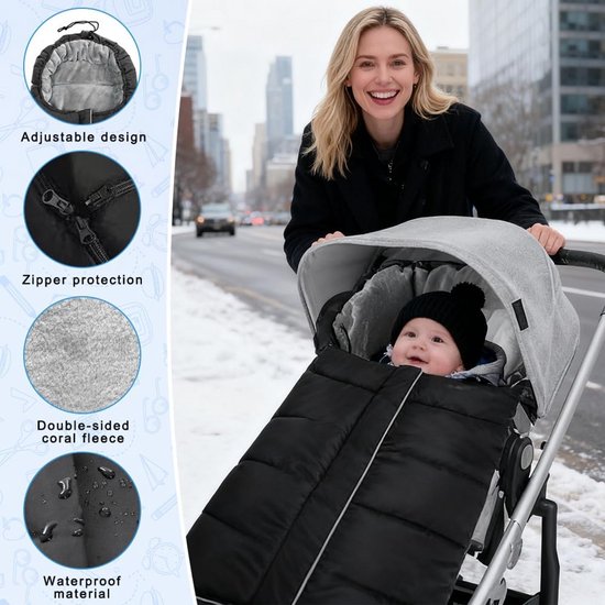 Universele Winter voetenzak voor Kinderwagen Baby - Waterdicht en Winddicht van Universele — afbeelding 3