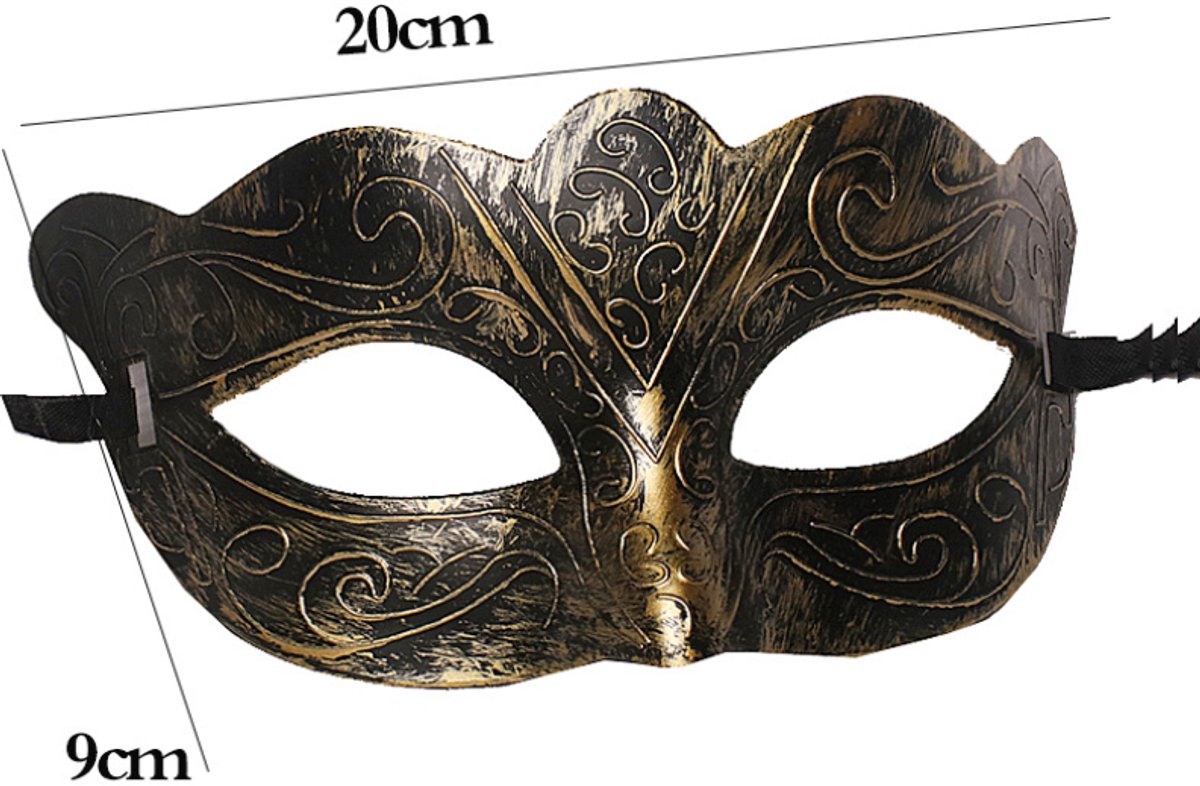 Maskers - Venetiaans oogmasker - Retro gouden masker - Masker gala - Gemaskerd bal masker - Feest masker - Dames en Heren - Carnaval en Halloween Verkleed Masker — afbeelding 2