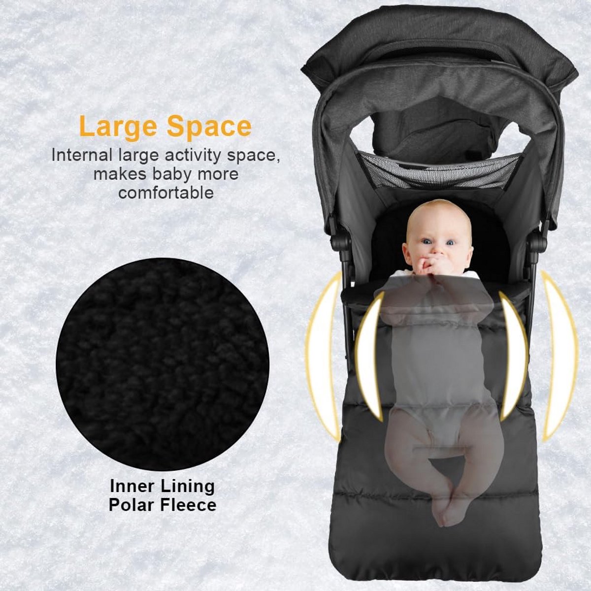 Voetenzak Buggy - Kinderwagen Wiegdeken - Universeel - Comfort – foto 3