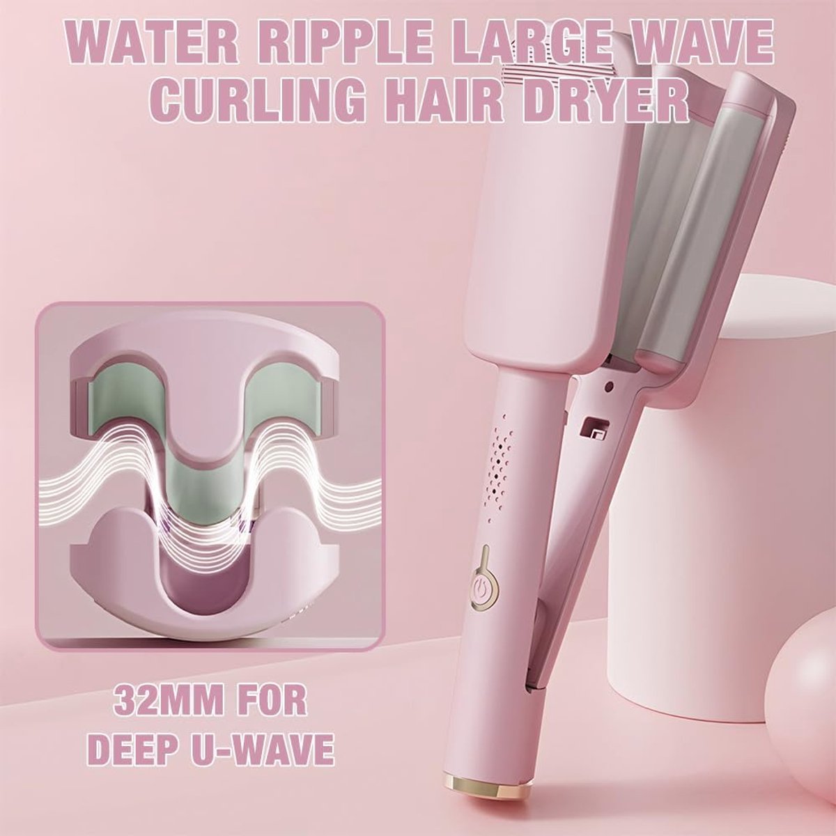 Zouma 32 mm Mermaid Krultang met Diepere Gebogen Platen - afbeelding 2