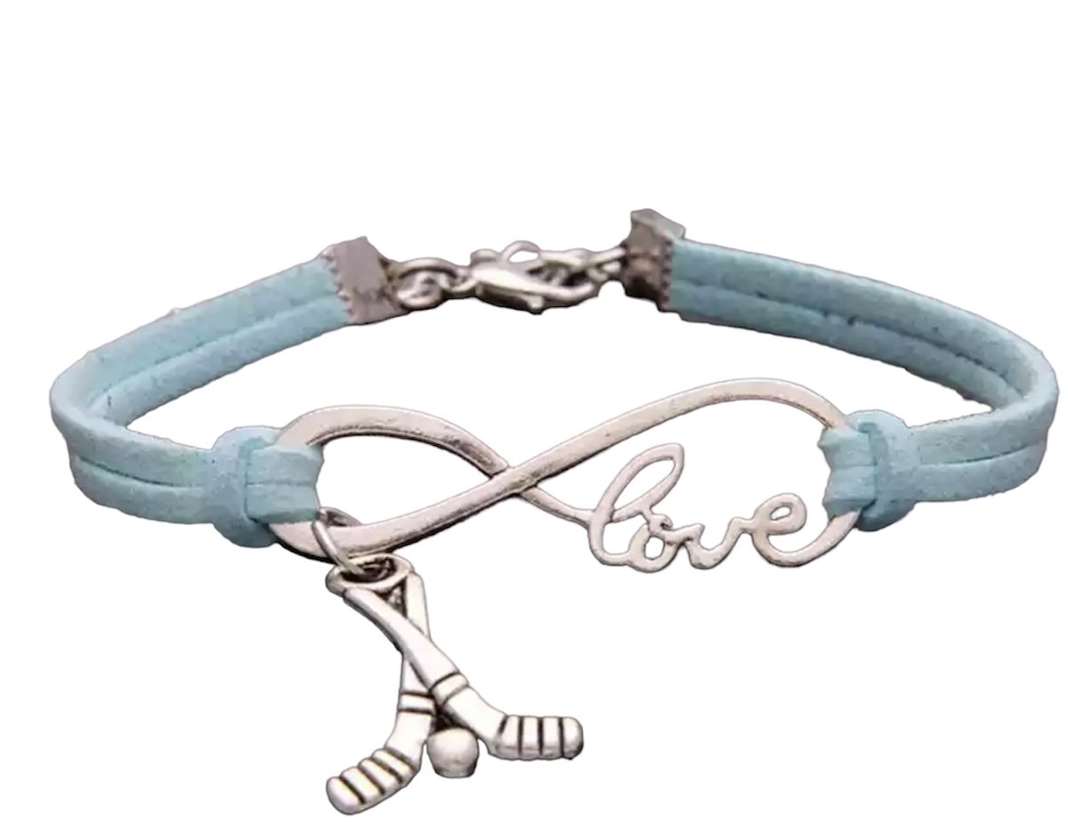 12Getit Armbandje Turquoise met Hockey hangertje
