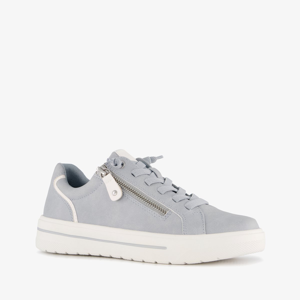 Softline dames sneakers met H leest lichtblauw - Maat 38 - Uitneembare zool