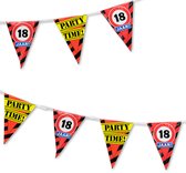LUQ – Verkeersbord 18 Jaar Vlaggenlijn – 10 m – Verjaardag Feest Versiering – Birthday Party Decor – Direct Ophangen