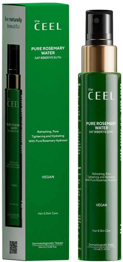 The Ceel Rozemarijn haarwater met anti-haaruitval en voor betere haargroei - Pure vegan rozemarijnwater - Sterkere haargroei en effectief tegen haaruitval - Haarserum en haartonic van pure rozemarijn 100 ml