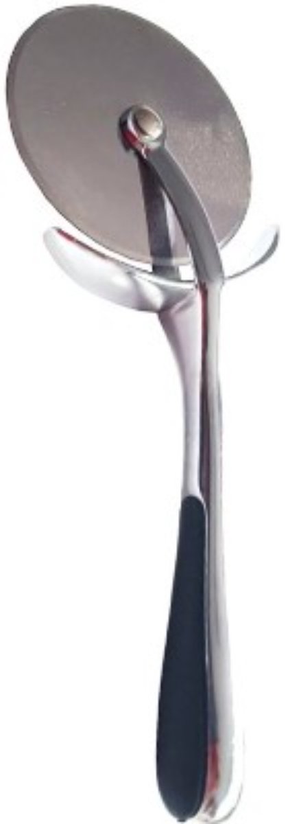 Maestro MR-1566 Professioneel Pizzasnijder - RVS Snijwiel - Ø 6,8 cm - Ergonomische Antislip Handgreep - Vaatwasserbestendig - Zilver/Zwart