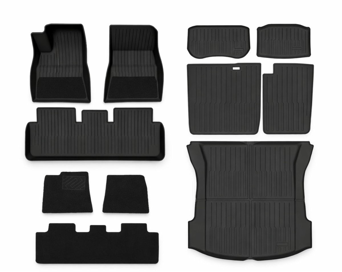 Tesla Model 3 2019-04/2021 Complete Mattenset Rubber + Velours Ecoline Accessoires