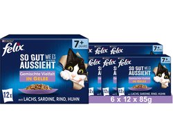 FELIX Zo lekker als het eruit ziet Gemengde variatie Senior (6 x 12 x 85g)