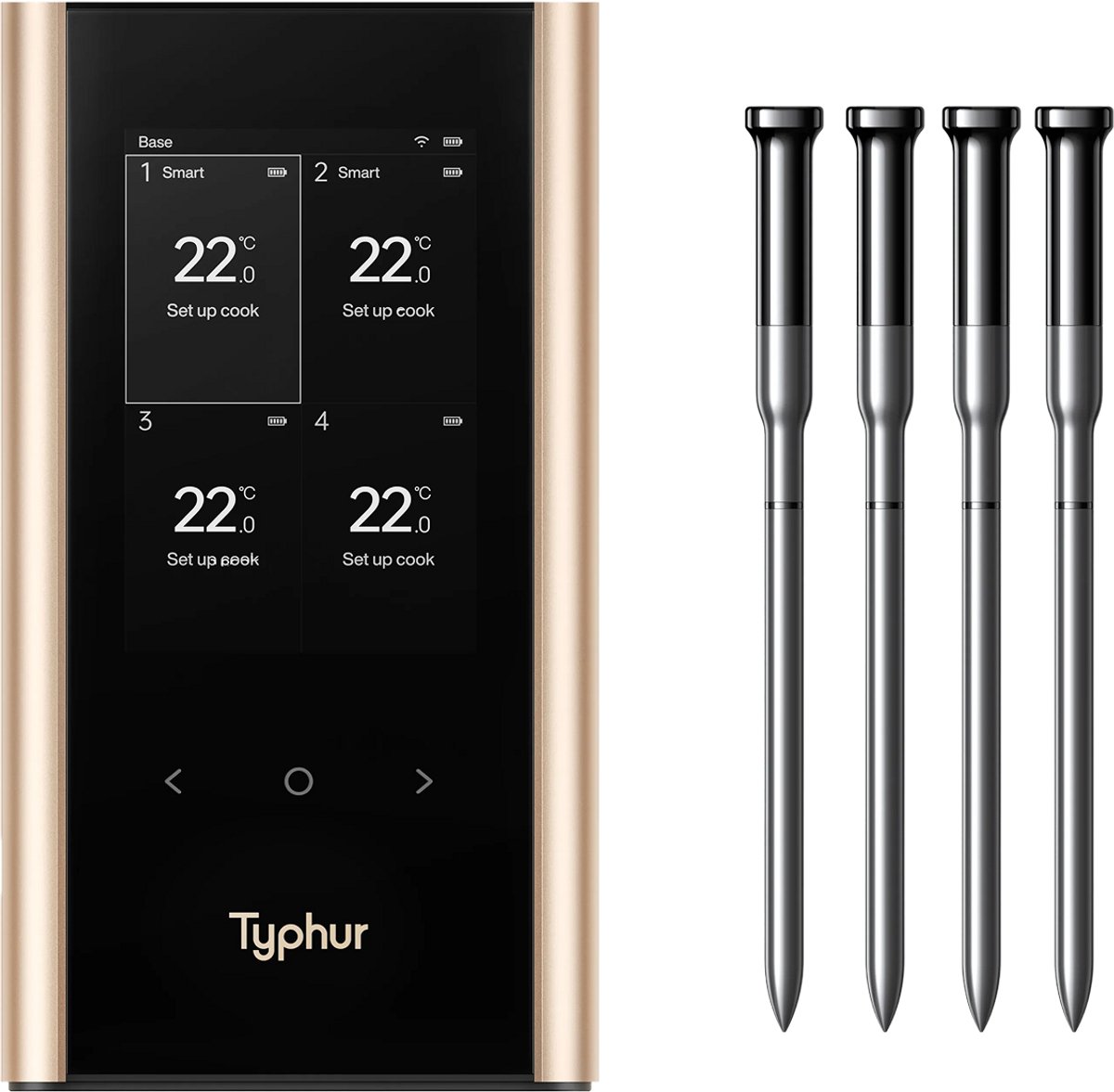 Typhur Sync Gold Quad - Wireless Thermometer - Sub 1GH - Bluetooth - Wifi
