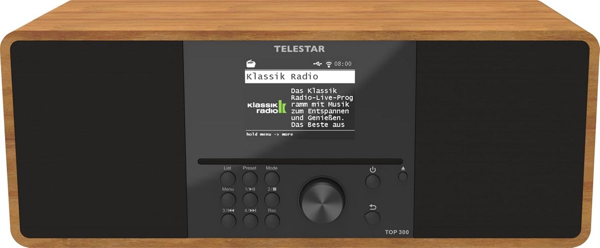 DAB+ Internetradio met CD Speler, Bluetooth en USB Opnamefunctie Stereo